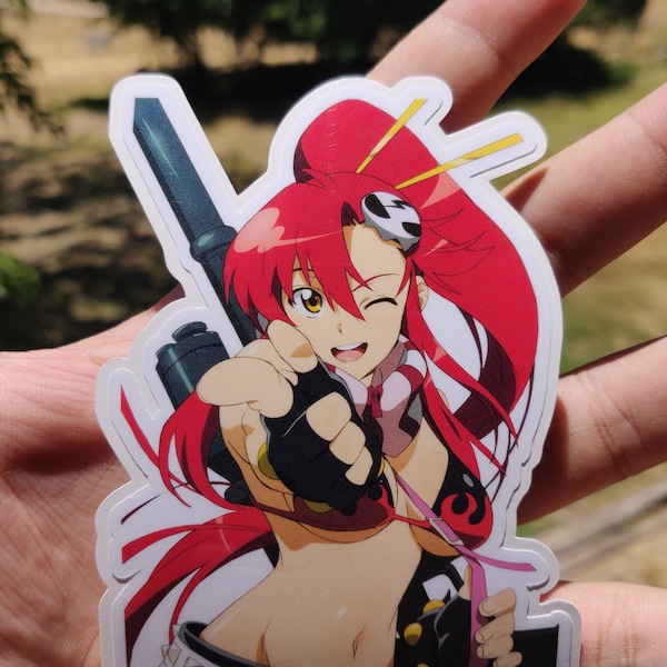 Yoko Littner Vinyl Sticker Gurren Lagann | Anime Stickers | Laptop Stickers | Fridge Magnets | Waterbottle Stickers