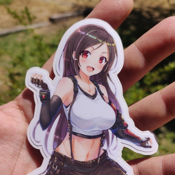 Tifa Lockhart Vinilo Pegatina Final Fantasy VII / Pegatinas de anime / Pegatinas para portátiles / Imanes de nevera / Pegatinas de botella de agua