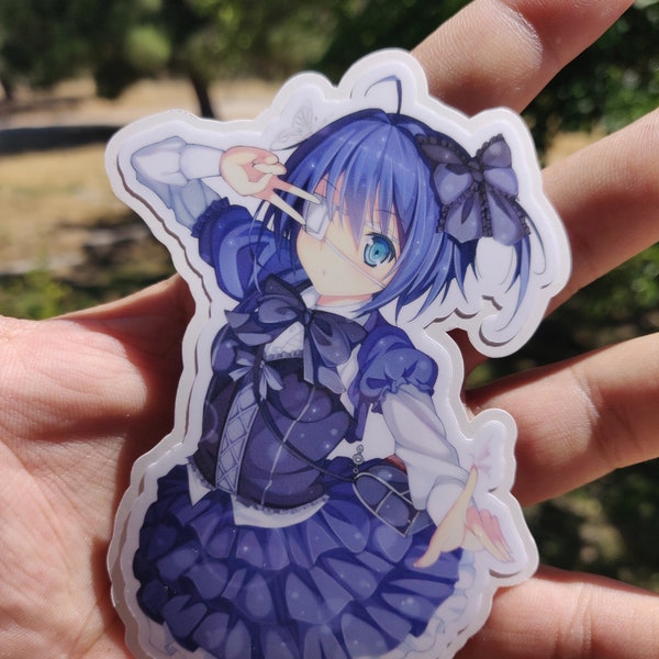 Rikka Takanashi vinyle autocollant Amour, Chunibyo et autres délires | Stickers animés | Stickers pour ordinateur portable | Aimants pour réfrigérateur | Stickers bouteille d'eau