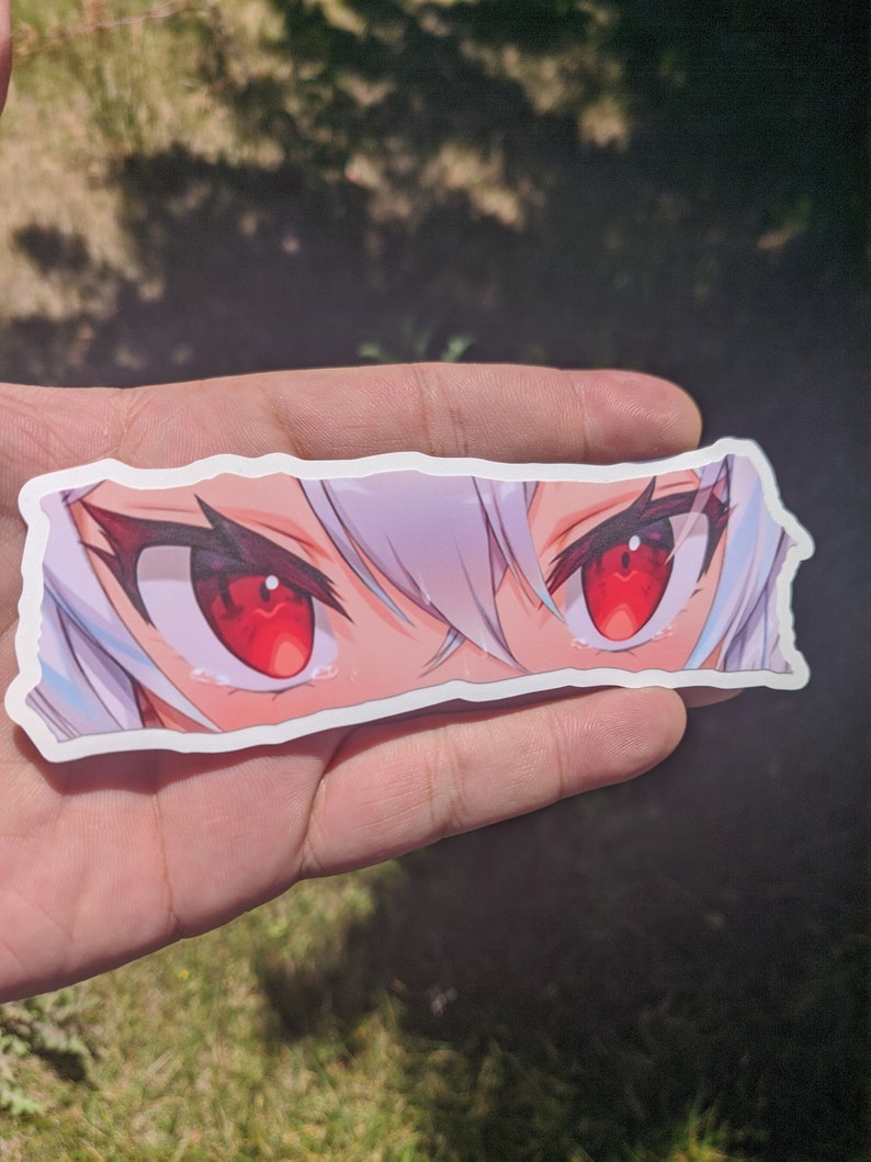 Firey Eyes Vinyl Sticker Eyes Only Anime Stickers Laptop Etsy