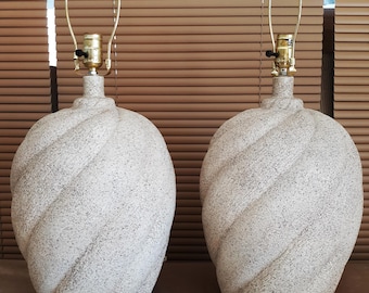 Post Modern Swirl Design Table Lamps