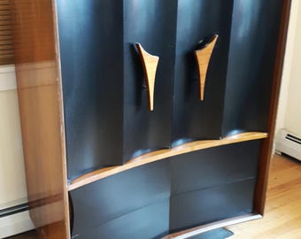 Space Age Walnut Highboy Dresser