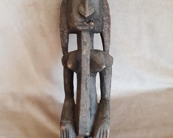 Antique Dogon Bombou Wooden Female Ancestor Sculpture