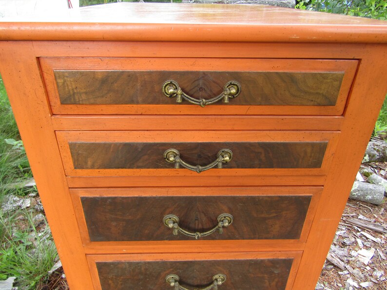 Antique Wooden Deep 6 Drawer Printer S Cabinet Etsy