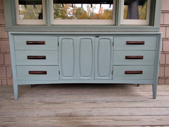 Broyhill Emphasis Custom Walnut Low Girl Dresser Or Credenza Etsy