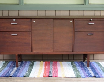 Mid Century Leopold Walnut Credenza