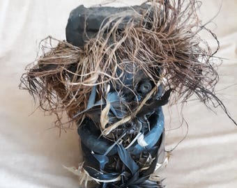Vintage African Congo Carved Head Mask Ornament