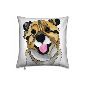 Personalized Dog Pillow for Pet Remembrance – Dog Loss Memorial Gift with Name & Pawprint – Dog Face Cushion Keepsake for Comfort