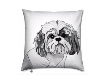 Personalized Dog Memorial Pillow Gift – Custom Pet Face Throw Pillow with Name – Unique Pet Loss Comfort Gift for Dog Lovers