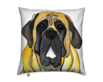 Custom Dog Pillow for Memorial Keepsake – Pet Loss Throw Pillow with Dog Portrait & Personalized Text – Unique Tribute for Dog Lovers