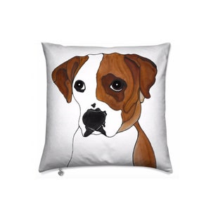 Custom dog memorial pillow with personalization. Boxer remembrance pillow with name and time on earth.