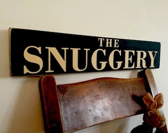 The Snug Sign Plaque Snuggery Vintage Old Look wooden Gift Kitchen Home large