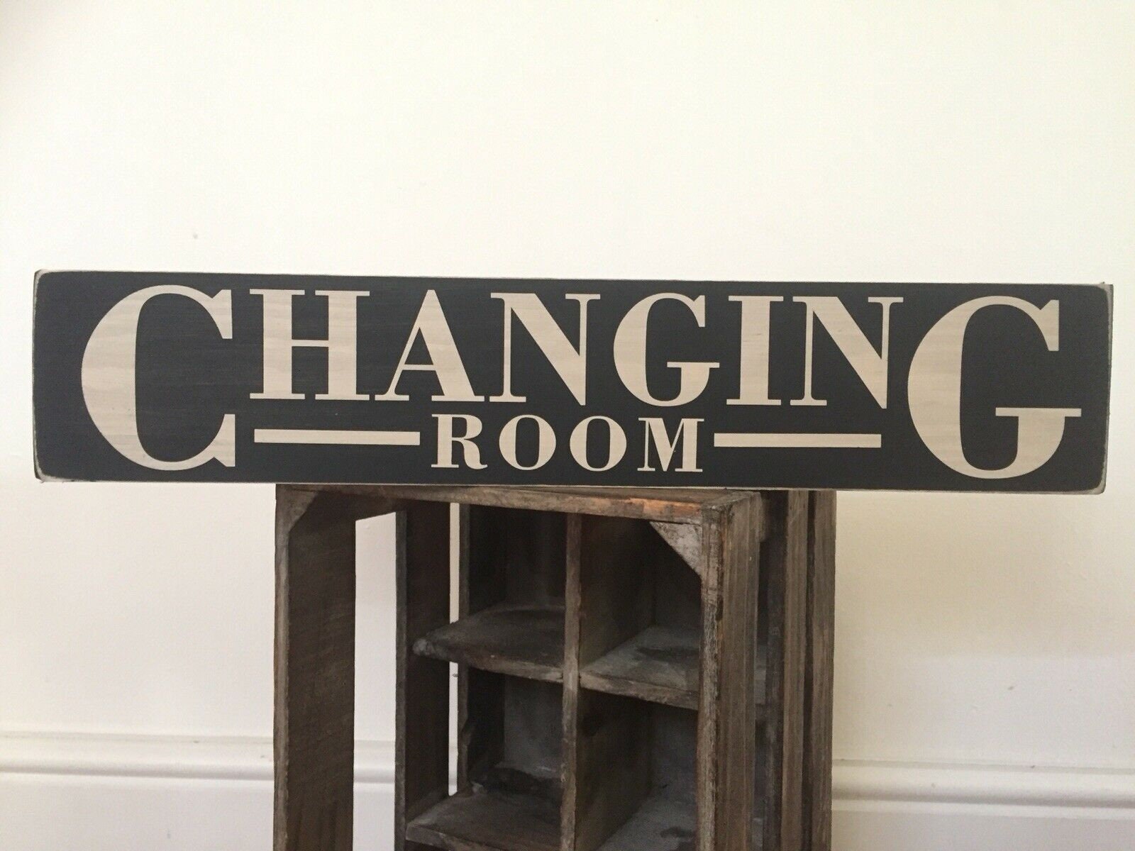 Changing Room Sign Vintage Antique Style Wooden Shabby Shop Etsy