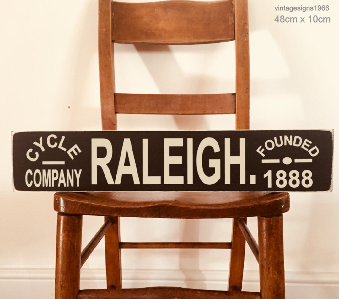 Old Raleigh Sign Bike Sign Vintage Sign Raleigh Bicycles Chopper Wooden Pushbike Cycle ...