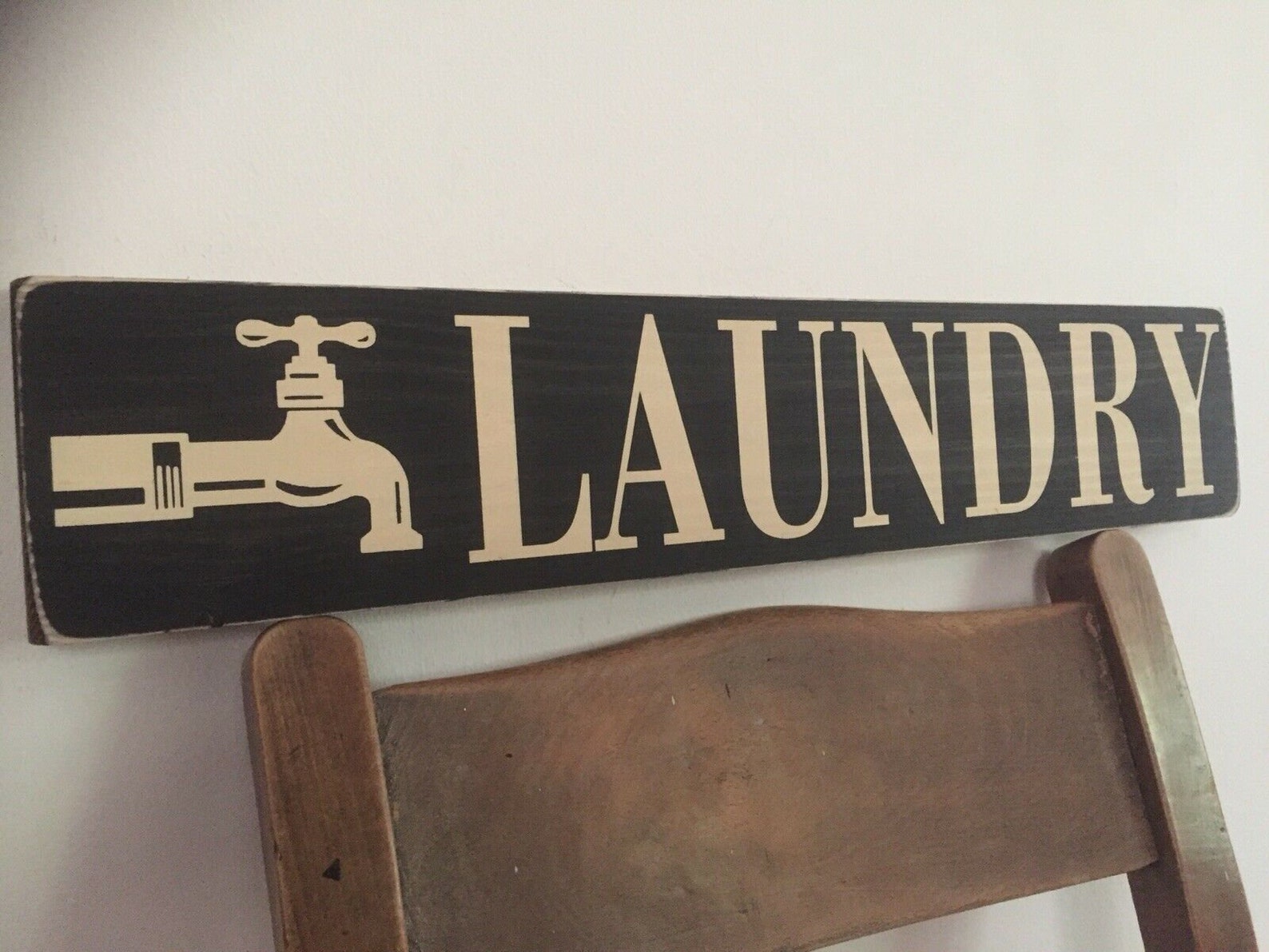 Lavandería signo placa de madera Vintage Shabby habitación | Etsy