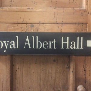 Royal Albert Hall Sign vintage old style wooden Gift image 1