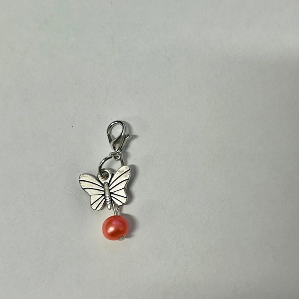 Butterfly with Fresh Water Pearl handbag charm