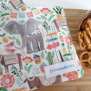 Reusable Washable Snack Bag, Reusable sandwich bags, Eco friendly, In Stock and Ready to Ship, Fiesta, Get ready for back to school