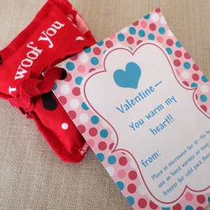 Valentine's Day Classroom Exchange Handwarmers I Woof You Set of 6 image 6