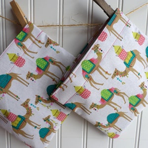 Reusable Washable Snack Bag, Reusable sandwich bags, Eco friendly, In Stock and Ready to Ship, Camels, Get ready for back to school