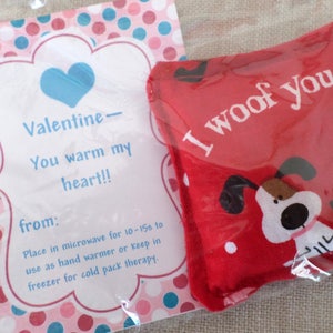 Valentine's Day Classroom Exchange Handwarmers I Woof You Set of 6 image 7