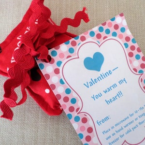 Valentine's Day Classroom Exchange Handwarmers I Woof You Set of 6 image 2