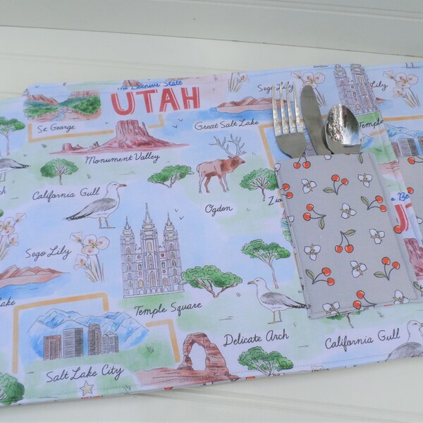 Placemat With Pocket Etsy