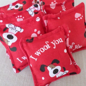 Valentine's Day Classroom Exchange Handwarmers I Woof You Set of 6 image 3