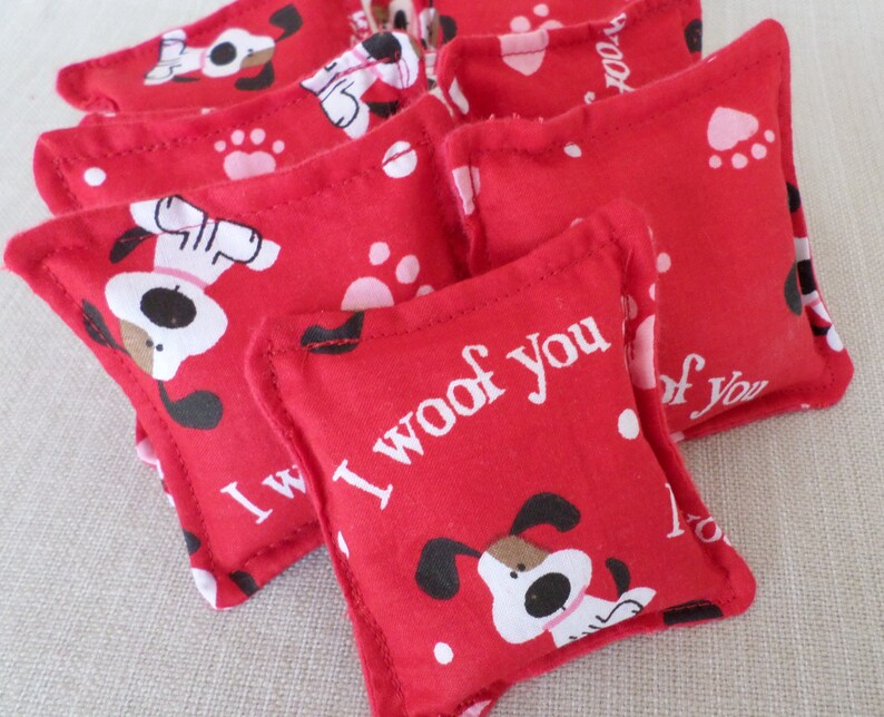 Valentine's Day Classroom Exchange Handwarmers I Woof You Set of 6 image 3