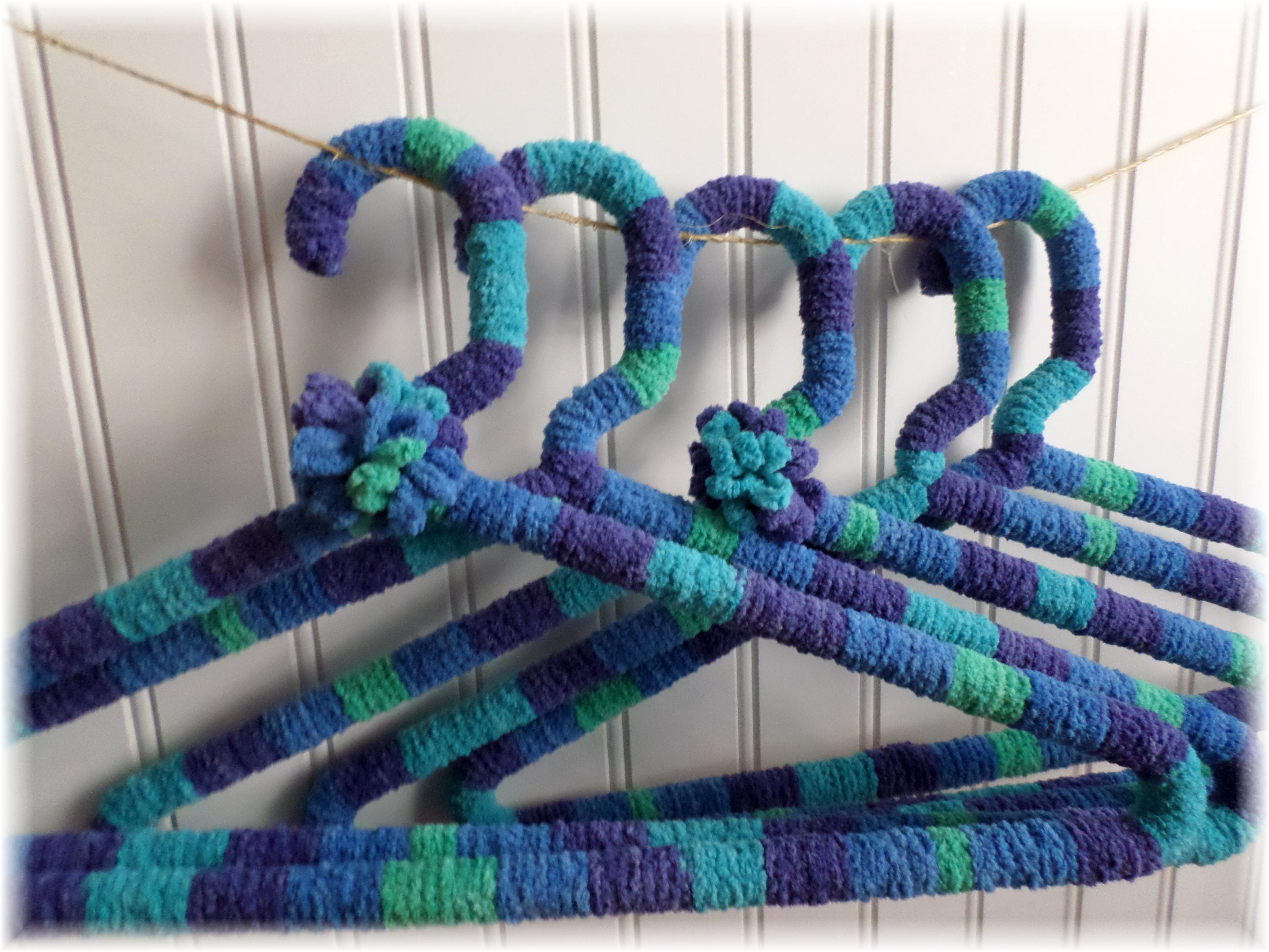 Soft and charming yarn covered hanger / Adult and big kid size Etsy