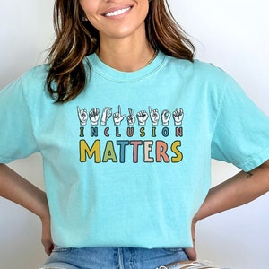 Inclusion Matters Unisex Tshirt, AAC SPED Teacher Inclusion Tshirt, Neurodiversity Bcba Teachers Gift,Language Special Education