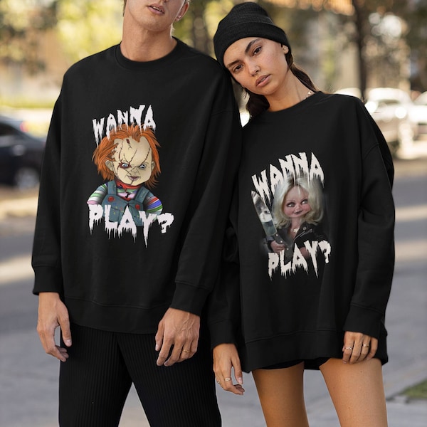 Matching Couple Halloween Sweatshirts, Adult Halloween Costumes, Group Halloween Costume, Horror Movie Sweatshirt