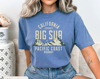 Big Sur West Coast California Comfort Colors Tshirt, Roadtrip Tshirt, Travel Shirt, Boho Shirt, Vacation Shirt, Surfing Gifts, Travel Lover