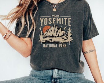 Yosemite National Park Comfort Colors Tshirt, Outdoor Hiking Shirt, Travel Tee, National Park Gift, Unisex Shirt, Gift for Him, Gift