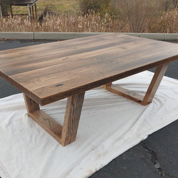 White Oak Coffee Table Etsy