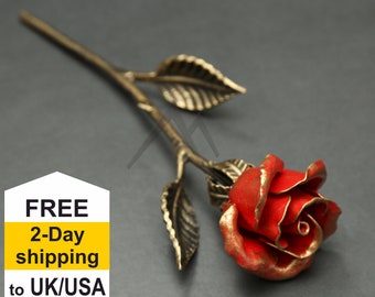 Metal Rose Etsy