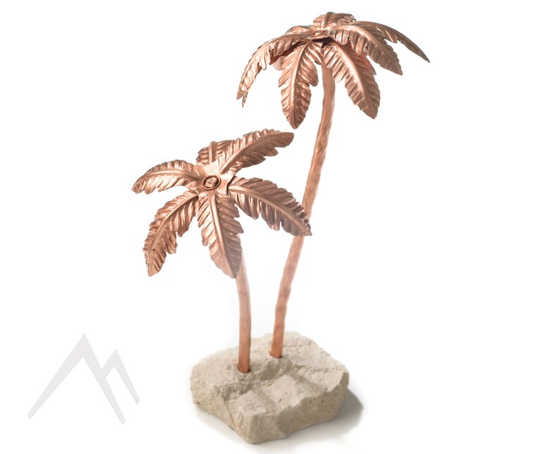 Copper Palm Tree Centerpiece 7th Anniversary Gift Etsy