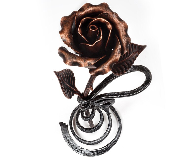 7th Year Wedding Anniversary Gift For Wife Copper Rose Figurines Art Collectibles Fontane Physio De