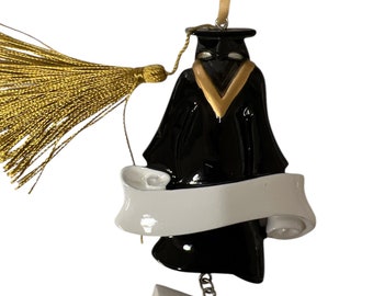 Personalized Graduation Gown Christmas Ornament: Custom Grad Gift