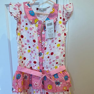 Girls Dress Age 7 /Girls White Pink Dress/ Kids Dress/ Girl&#39;s Party Dress/Cute Girl&#39;s Birthday outfit