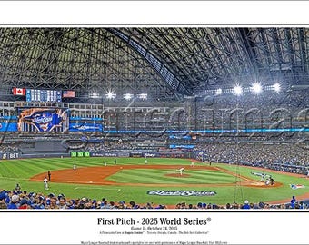 Toronto Blue Jays 2025 World Series First Pitch Panoramic Poster-2143