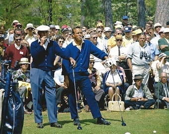 Arnold Palmer and Ben Hogan Smoking at Tee During Round of Golf Framed Photo 5202