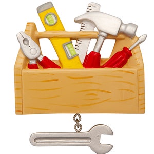 Tool Chest Personalized Christmas Ornament - Occupation Ornament - Hand Personalized Christmas Ornament