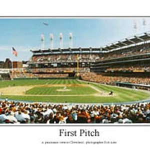 1994 Cleveland Indians Jacobs Field Opening First Pitch Panoramic Poster #2004