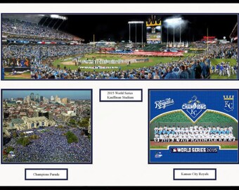 Kansas City Royals Kauffman Stadium 2015 World Series Framed Picture Photo #2504