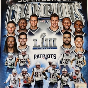 New England Patriots Super Bowl LIII Champions Composite Photo Print Picture #1543