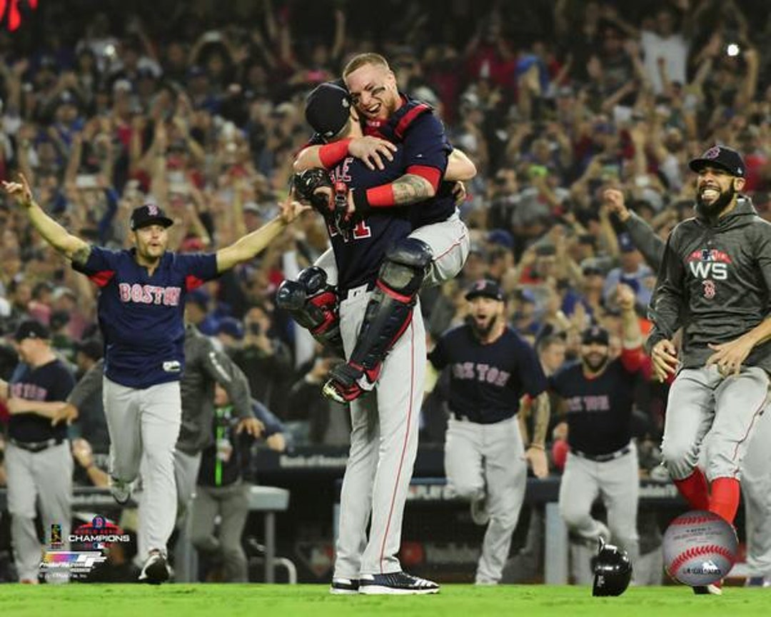 Boston Red Sox Chris Sale & Christian Vazquez Celebration Game 