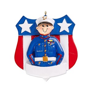 Marine Personalized Ornament-Hand Personalized Christmas Ornament