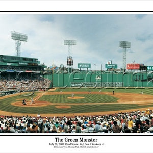 2003 Red Sox vs Yankees at Fenway Park The Green Monster Panoramic Poster #2026