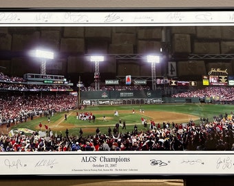 Framed Boston Red Sox 2007 ALCS Champs 13.5x39 Panoramic Poster, Fenway Park-2049